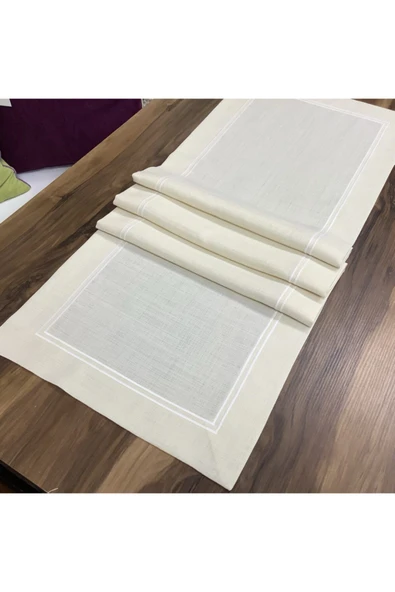 OYA home Çift Pikolu Ranır - Krem -40*145 Cm ürün görseli 1