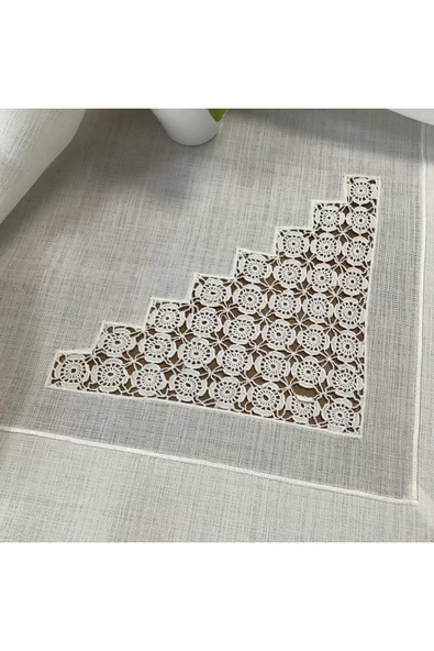 OYA home El Örme Dantelli Bohça -100*100 cm - Resim 2