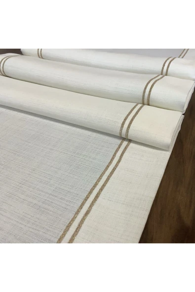 OYA home Altın Simli Runner Cift Dikişli 40*145 Cm - Resim 5