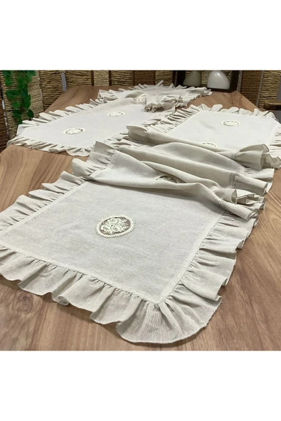 OYA home Fırfırlı & Dantelli Oda Takımı - 2 parça ürün görseli 1