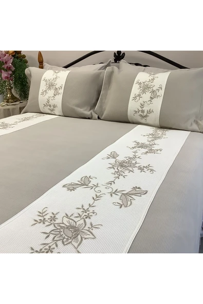 OYA home El İşlemeli Vizon Pike Takımı - 6 parça ürün görseli 1