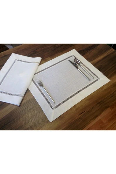OYA home Kolber Detaylı Amerikan Servis -krem 6 Lı ürün görseli 1