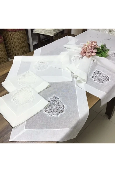 OYA home Sultan Dantelli Oda Takımı -5 parça ürün görseli 1