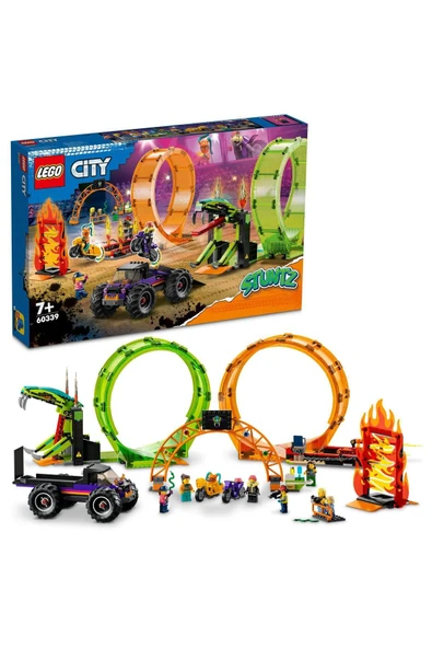 LEGO ® City Çift Çemberli Gösteri Arenası 60339 - Yaratıcı Oyuncak Yapım Seti (598 Parça) ürün görseli 1