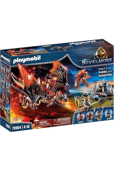 Orqinel Playmobil 70904 Novelmore Şövalyeleri Ejderha Saldırısı, Ortaçağ Kalesi ve Şövalyeler Oyuncağı, eğle ürün görseli 1