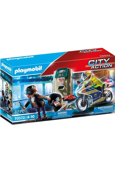 Playmobil 70572 Şehir Aksiyonu Polis Banka Soyguncusu Kovalama, 4 Yaş Ve Üzeri Çocuklar Için Uygun E ürün görseli 1