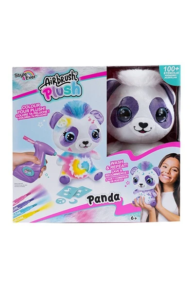 OYUNCAK STORE Airbrush Plush Panda Spreyle Peluş Boyama ve Şekillendirme Seti ürün görseli 1
