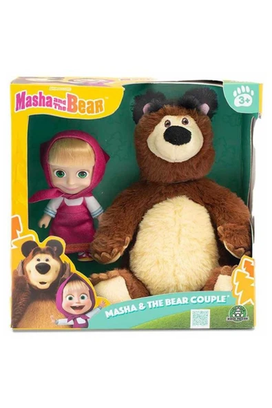 Masha and the Bear Masha Ile Koca Ayı 2li Peluş Figür Seti Mha21 ürün görseli 1