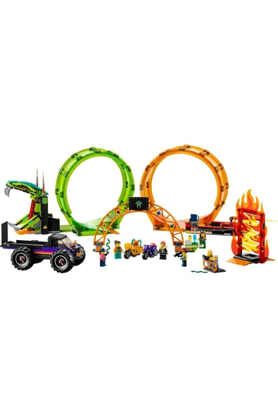 LEGO ® City Çift Çemberli Gösteri Arenası 60339 - Yaratıcı Oyuncak Yapım Seti (598 Parça) - Resim 2