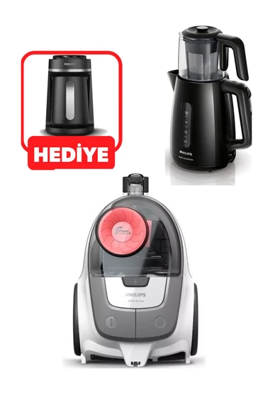 Philips PowerCyclone 4 Torbasız Süpürge 850 Watt / Çay Makinesi / Türk Kahve Makinesi ürün görseli 1