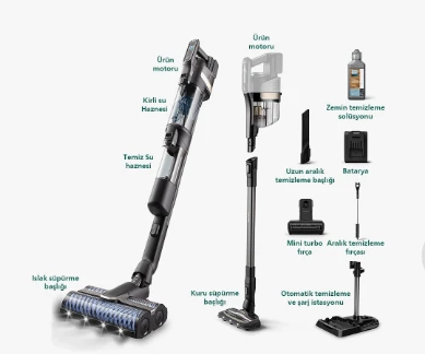 Philips Islak & Kuru Aqua Trio 9000 Seri Dijital Ekran, Hibrit Güç Motorlu Premium Kablosuz Dikey Süpürge ürün görseli 1