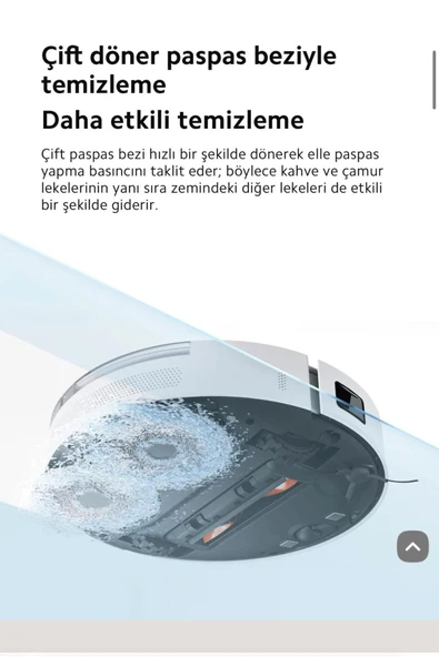 Xiaomi 6000pa Sonik Titreşimle Olağanüstü Temizlik Yeni Nesil Lds Lazer Navigasyon Sistem Robot Süpürge S20 ürün görseli 1