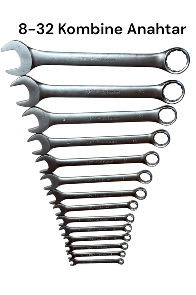 Kombine Anahtar Takımı 8-32 (14PCS) - Resim 3