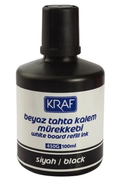 Kraf Beyaz Tahta Kalem Mürekkebi Siyah 100Ml (450G) ürün görseli 1