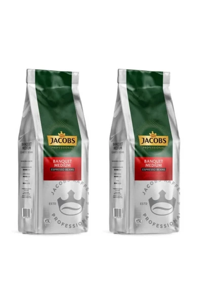 Jacobs Banquet Medium Espresso Beans Çekirdek Kahve 1000 Gr X 2 Paket ürün görseli 1