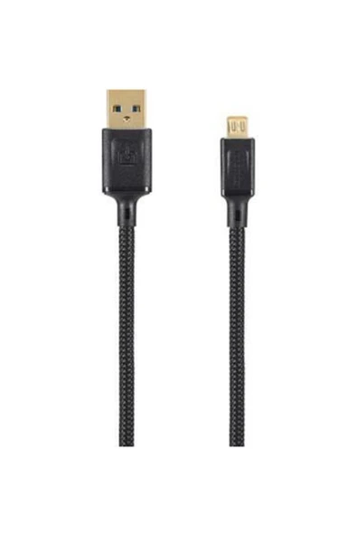 Fonemax Ultra Toughness Micro USB Dayanıklı Örgülü Şarj Aleti - Siyah - 1.2m ürün görseli 1