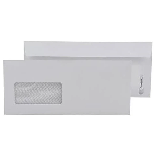 Oyal Diplomat Zarf (500 lü) Extra Beyaz Silikonlu Pencereli 10.5x24 110 GR 30004112 ürün görseli 1