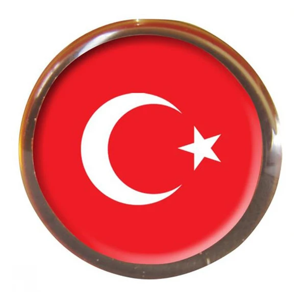 Vatan Rozet Türk Bayraklı Yuvarlak (30 lu paket)VT601 ürün görseli 1