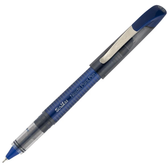 Scrikss Roller Kalem (12 adet)Needle Point Su Bazlı İğne Uç 0.5 MM Mavi NP-68 ürün görseli 1