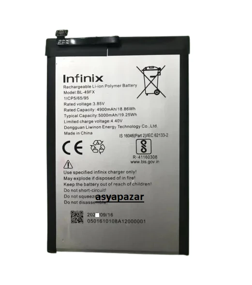 Infinix Hot 9 - Hot 9 Play Pil Batarya BL-49FX Hot9 Pil ürün görseli 1