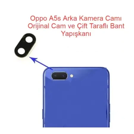 Oppo A5s Kamera Lens Camı+ Yapışkan ürün görseli 1