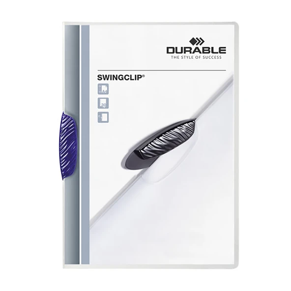 Durable Sıkıştırmalı Dosya SwingClip Ortadan Klipsli 30 Syf A4 Lacivert 2260 ürün görseli 1