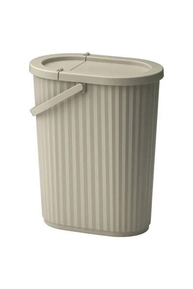 DAMMÂNG ÇÖP KUTUSU  Gri-Bej, 26 Cm ürün görseli 1