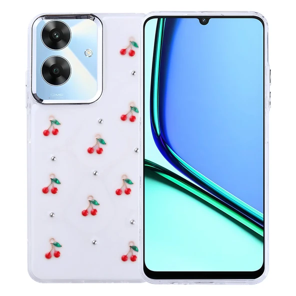Realme Note 60 Kılıf Airbag Tasarımlı Simli Şeffaf Kutup Kapak ürün görseli 1