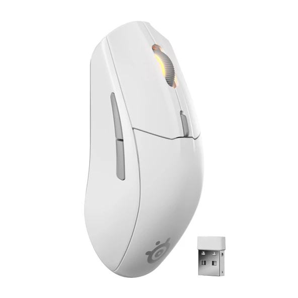 SteelSeries Rival 3 Wireless Gen 2 Gaming Mouse - 2.4GHz ve Bluetooth Bağlantı - Beyaz ürün görseli 1