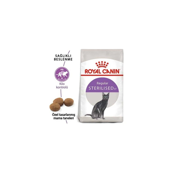 Sterilised 37 Kısırlaştırılmış Yetişkin Kedi Maması 15 kg ürün görseli 1