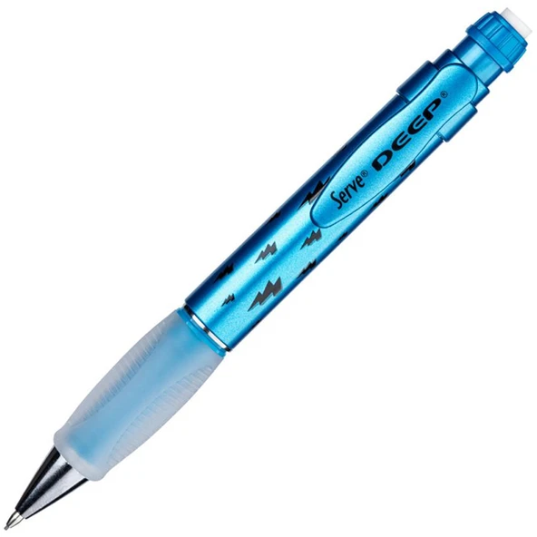 Serve Deep Versatil Kalem 0.7mm Metalik Mavi Şimşek (12 li paket) ürün görseli 1
