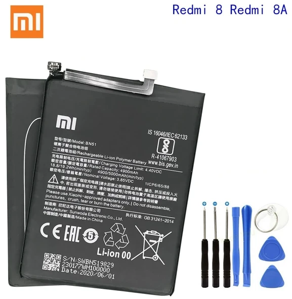 Xiaomi Redmi 8 Redmi 8A BN51 Batarya Pil + Tamir Seti ürün görseli 1