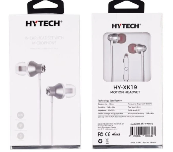 Hytech HY-XK19 Mikrofonlu Kulaklık Beyaz ürün görseli 1