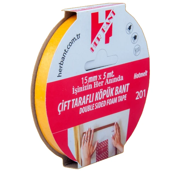 Her Bant Çift Taraflı Köpük Bant Askılı 15x5 Mt 2001 ürün görseli 1