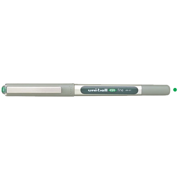 Uni-Ball Roller Kalem ( 12 adet)  Eye Fine Bilye Uç 0.7 MM Yeşil UB-157 ) ürün görseli 1