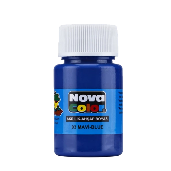 Nova Color Akrilik Boya Şişe 30 CC Mavi NC-171 ürün görseli 1