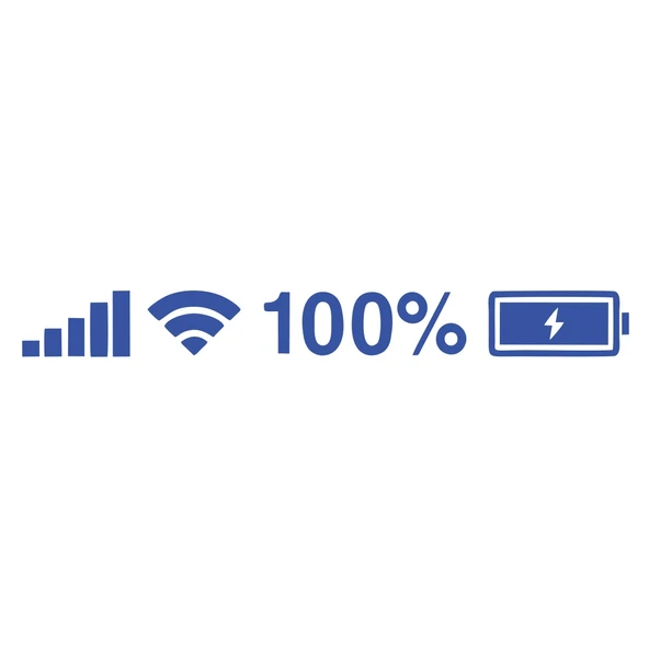  Batarya Pil Wifi Icon Oto Sticker 17x17 Cm Mavi ürün görseli 1
