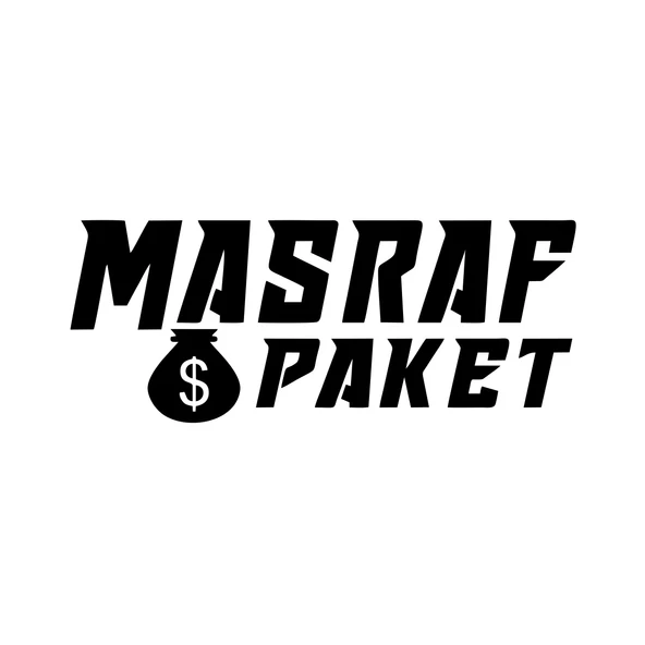 Masraf Paket Sticker 17x17 Cm Siyah ürün görseli 1