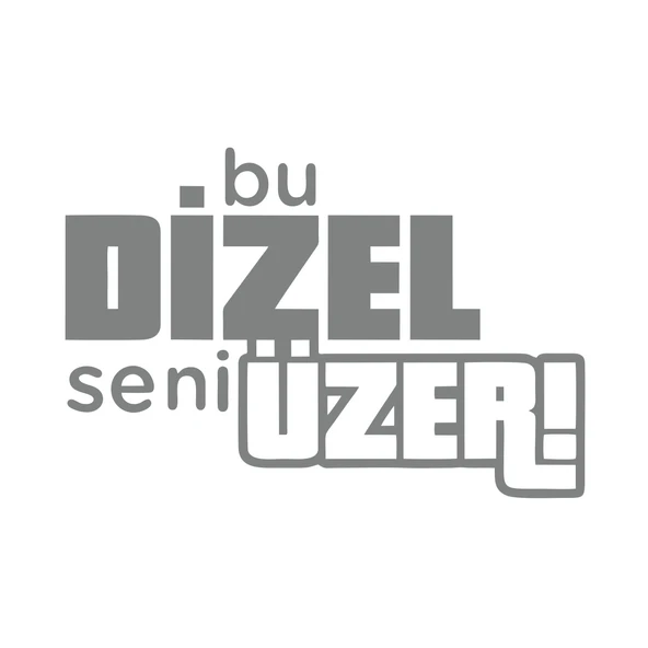 Bu Dizel Seni Üzer Oto Cam Sticker 17x17 Cm Gri ürün görseli 1