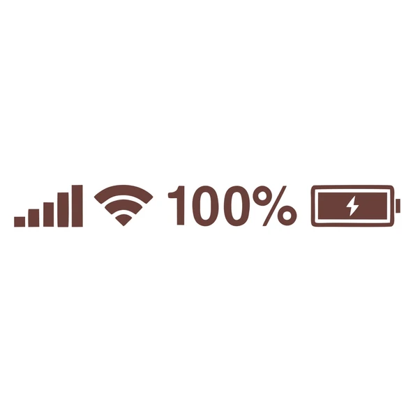  Batarya Pil Wifi Icon Oto Sticker 17x17 Cm Kahverengi ürün görseli 1