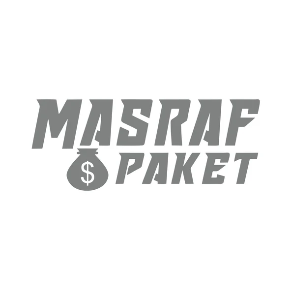 Masraf Paket Sticker 17x17 Cm Gri ürün görseli 1