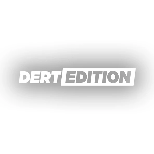 Dert Edition Oto Cam Sticker 17x17 Cm Beyaz ürün görseli 1