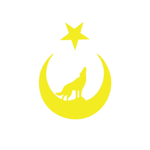 Bozkurt Türk Bağyrağı Sticker 17x17 Cm Sarı ürün görseli 1