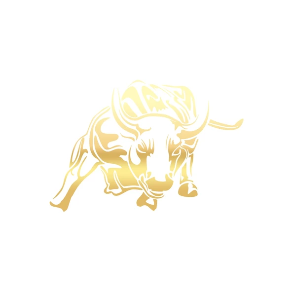 Kızgın Boğa Oto Sticker 17x17 Cm Gold ürün görseli 1