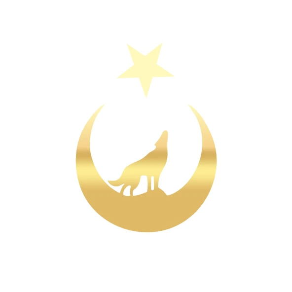 Bozkurt Türk Bağyrağı Sticker 17x17 Cm Gold ürün görseli 1