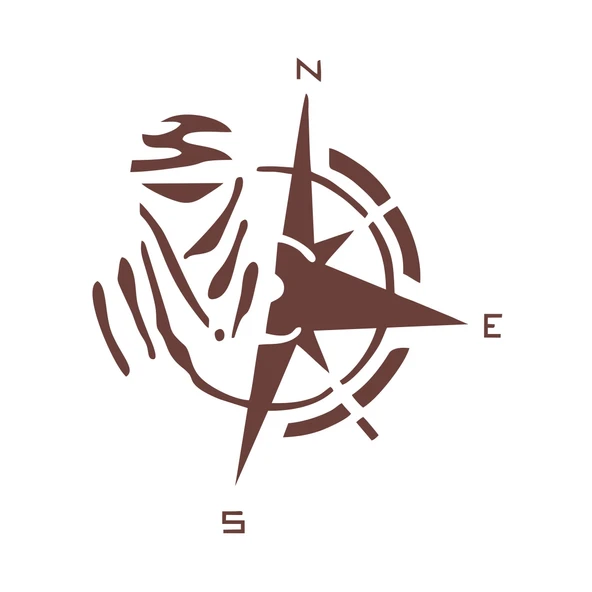 Dakar Pusula Sticker 17x17 Cm Kahverengi ürün görseli 1