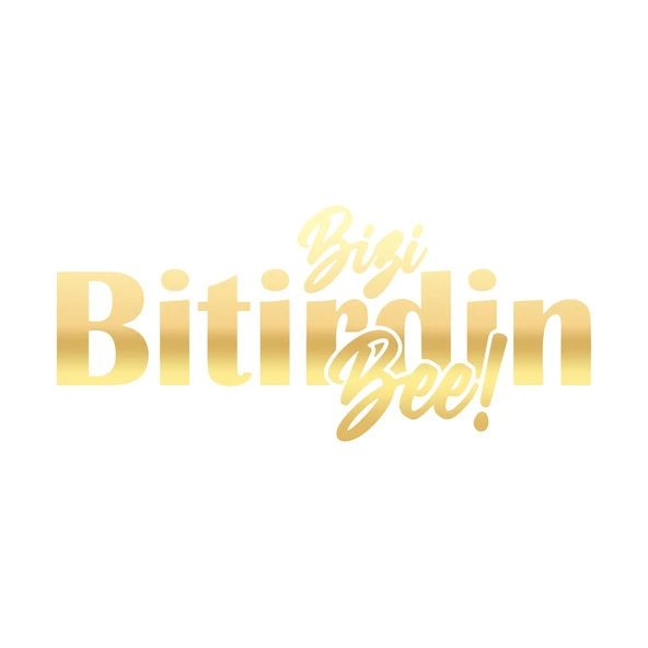  Bizi Bitirdin Bee Oto Sticker  17x17 Cm Gold ürün görseli 1