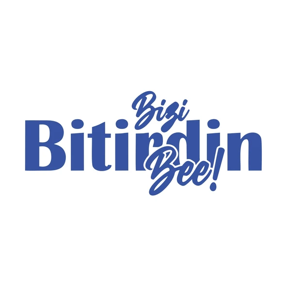  Bizi Bitirdin Bee Oto Sticker  17x17 Cm Mavi ürün görseli 1