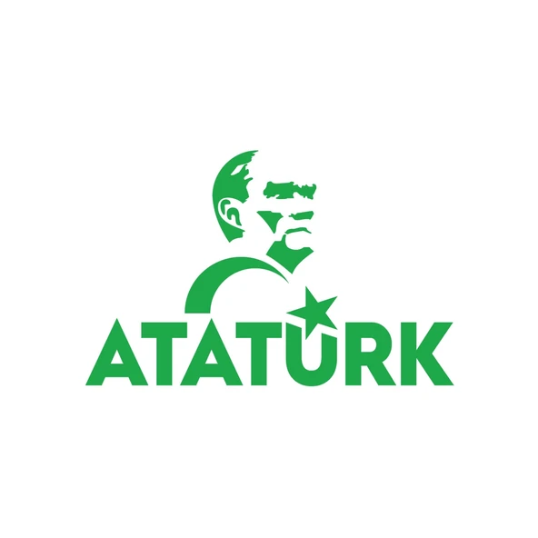Atatürk Türk Bayrağı Sticker 17x17 Cm Yeşil ürün görseli 1