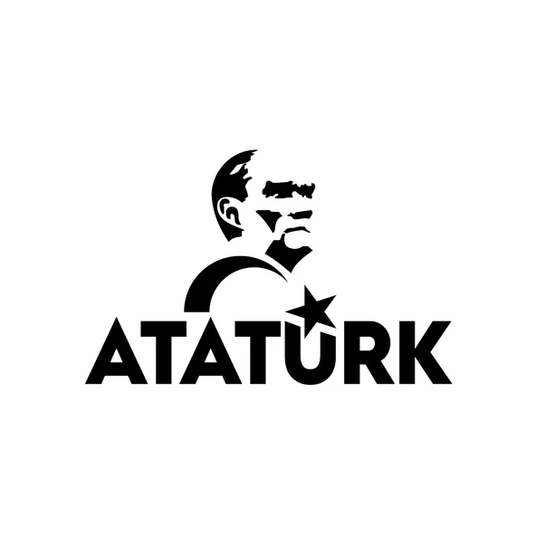 Atatürk Türk Bayrağı Sticker 17x17 Cm Siyah ürün görseli 1